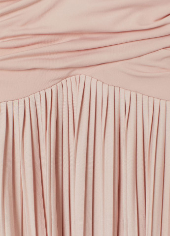 Рожева вечірня сукня плісована H&M однотонна