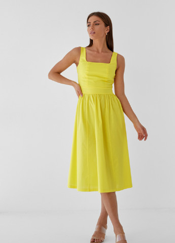 Жовтий кежуал сукня SL-ARTMON однотонна