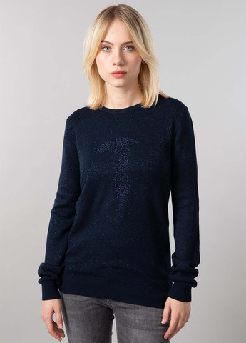 Темно-синий демисезонный свитер джемпер Trussardi