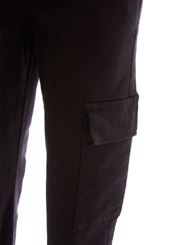 Черные кэжуал демисезонные карго брюки DeFacto