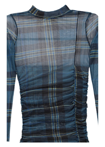 Синее кэжуал платье New Girl Order в клетку