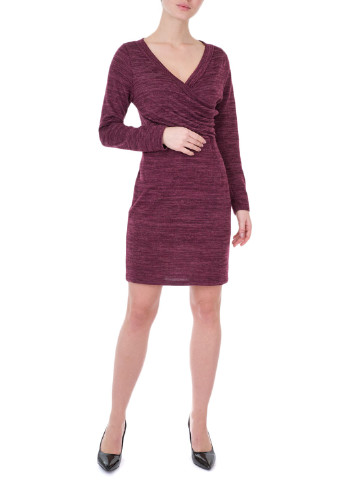 Сливовое кэжуал платье футляр Miss Miss меланжевое