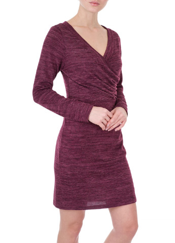 Сливовое кэжуал платье футляр Miss Miss меланжевое