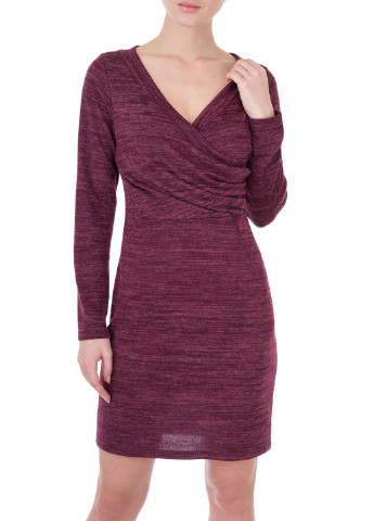 Сливовое кэжуал платье футляр Miss Miss меланжевое