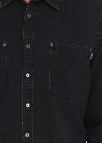 Черная джинсовая рубашка однотонная C&A
