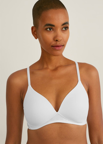 Білий бюстгальтер (2 шт.) C&A без кісточок поліамід