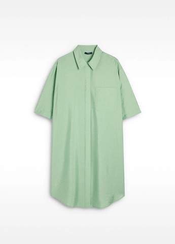 Зеленое кэжуал платье рубашка Parfois однотонное