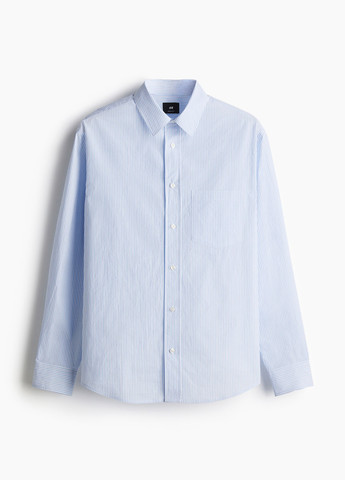 Голубой кэжуал рубашка в полоску H&M