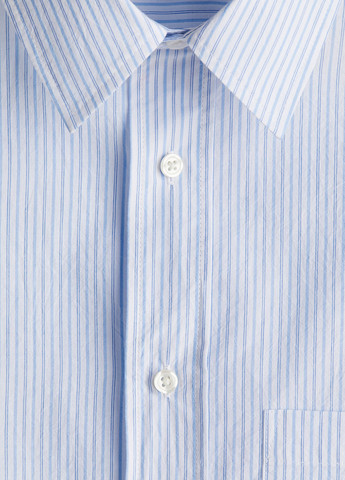 Голубой кэжуал рубашка в полоску H&M
