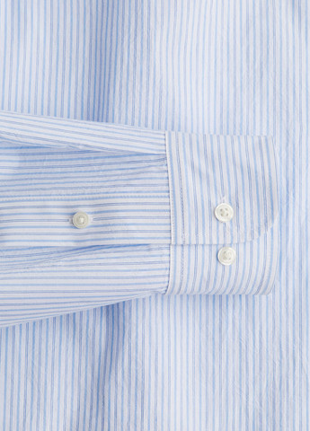 Голубой кэжуал рубашка в полоску H&M