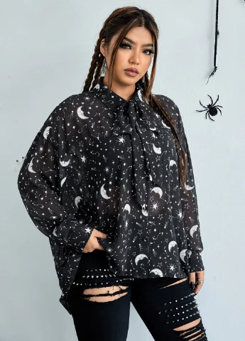 Чёрная блуза SHEIN