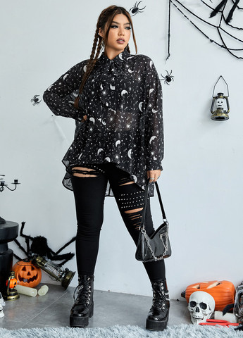 Чёрная блуза SHEIN