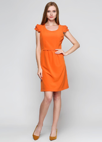 Оранжевое кэжуал платье Fever однотонное
