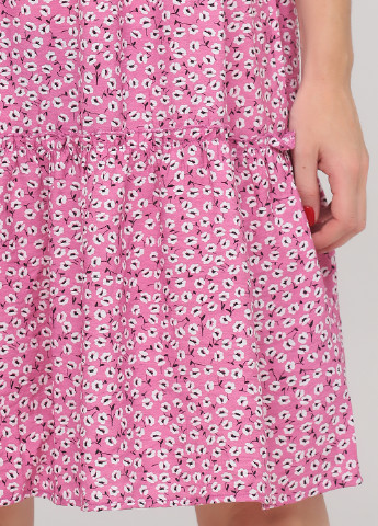 Розовое кэжуал платье а-силуэт Moves с цветочным принтом