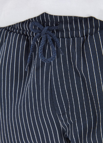 Темно-синие кэжуал демисезонные джоггеры, укороченные брюки Trendyol