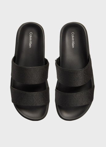 Черные шлепанцы Calvin Klein с логотипом