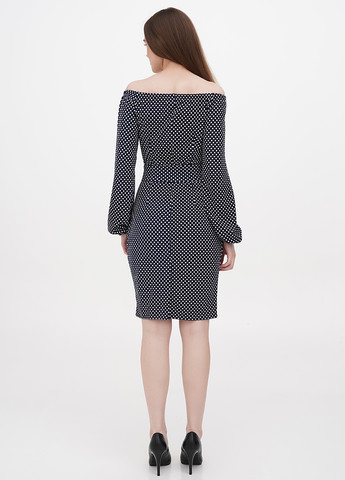 Темно-синя кежуал сукня Laura Bettini в горошок