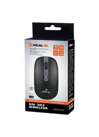Мышка RM-301 black Real-El (253546073)