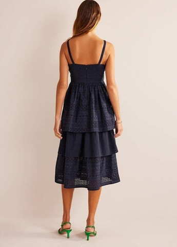 Темно-синее кэжуал платье клеш Boden однотонное