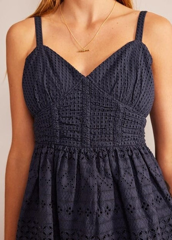 Темно-синее кэжуал платье клеш Boden однотонное