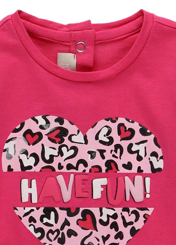 Розовый демисезонный кэжуал лонгслив Chicco с сердечками