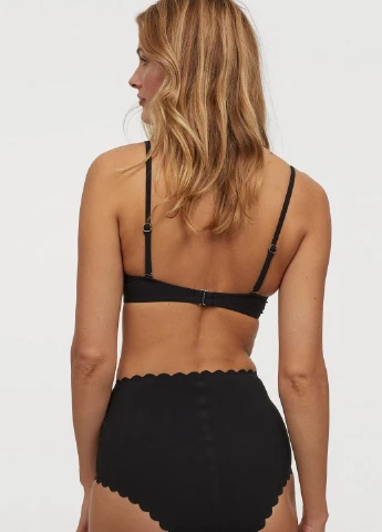 Черные купальные трусики однотонные H&M