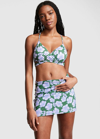 Зеленый демисезонный купальник (лиф, трусики, юбка) раздельный Victoria's Secret