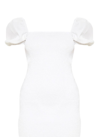 Белое кэжуал платье PrettyLittleThing однотонное