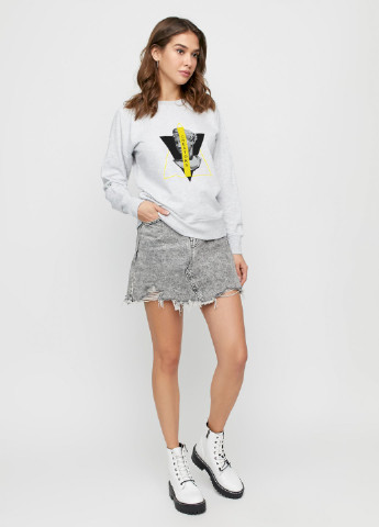 Сірий світшот жіночий /no flis/ YAPPI малюнок (251467769)