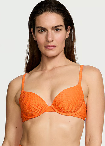 Оранжевый летний купальник (лиф, трусики) раздельный Victoria's Secret