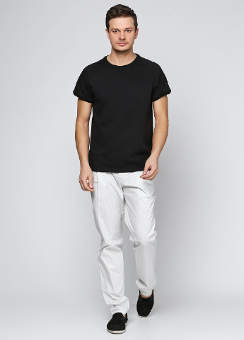 Белые кэжуал демисезонные прямые брюки Emporio Armani