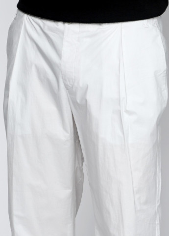 Белые кэжуал демисезонные прямые брюки Emporio Armani