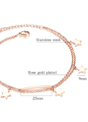Браслет двошаровий на ногу-анклет "Зорі", золотистий Анна Ясеницька (252410832)