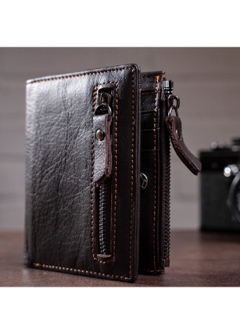 Чоловік шкіряний гаманець 9х11,5х1,5 см Vintage (229458628)