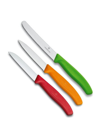 Набор ножей SwissClassic 3 шт Red, Orange. Green (6.7116.32) Victorinox комбинированные,