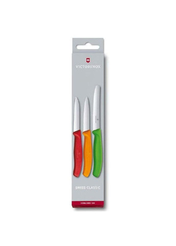Набор ножей SwissClassic 3 шт Red, Orange. Green (6.7116.32) Victorinox комбинированные,