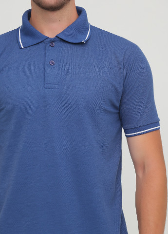 Светло-синяя футболка-поло для мужчин Universal однотонная