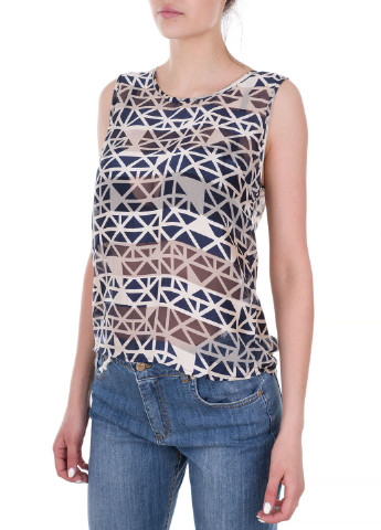 Синяя блуза на запах E-Bound