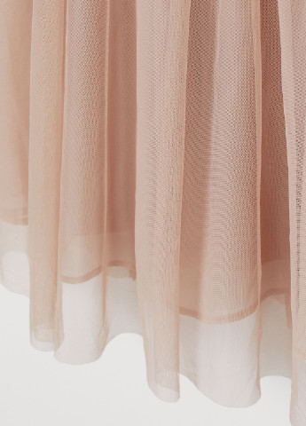 Бежевое платье H&M однотонное