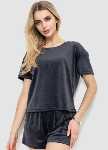 Темно-серая всесезон пижама (футболка, шорты) футболка + шорты Ager