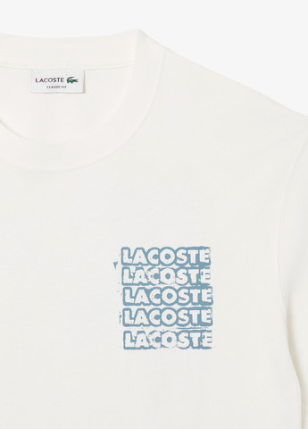 Молочная футболка Lacoste