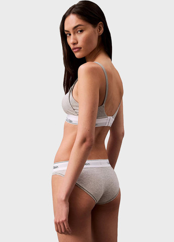 Серый бюстгальтер Calvin Klein без косточек хлопок