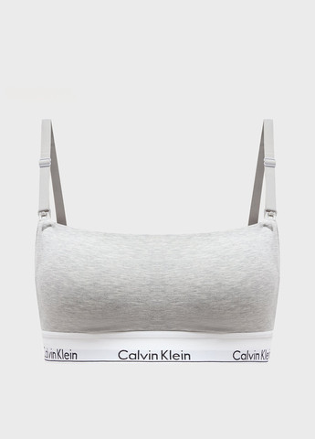 Серый бюстгальтер Calvin Klein без косточек хлопок