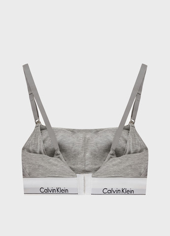 Серый бюстгальтер Calvin Klein без косточек хлопок