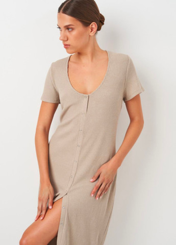 Сіро-бежева кежуал сукня а-силует H&M однотонна