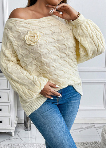 Кремовий демісезонний джемпер джемпер SHEIN