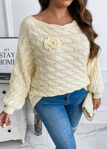 Кремовий демісезонний джемпер джемпер SHEIN