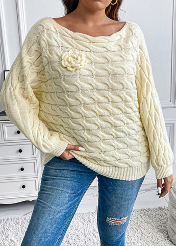 Кремовий демісезонний джемпер джемпер SHEIN