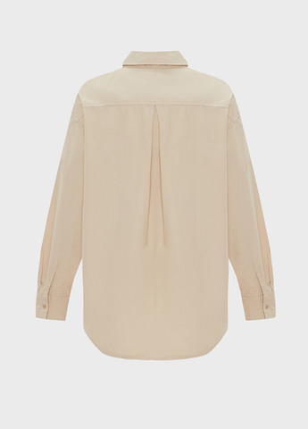 Бежевая кэжуал рубашка однотонная Calvin Klein Jeans