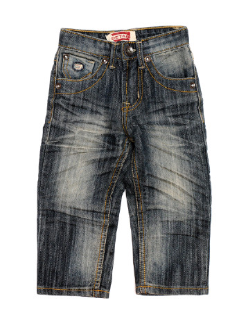 Темно-синие демисезонные прямые джинсы Detail